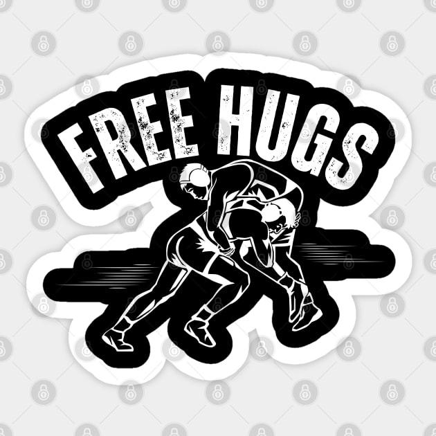 Wrestling Free Hugs Sticker by MalibuSun